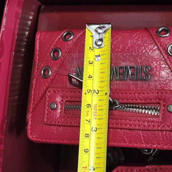 Steve Madden Bag Special Edition Red‎ Evelyn Gift Set Purse 2 Bag Straps Wallet - Picture 5 of 15